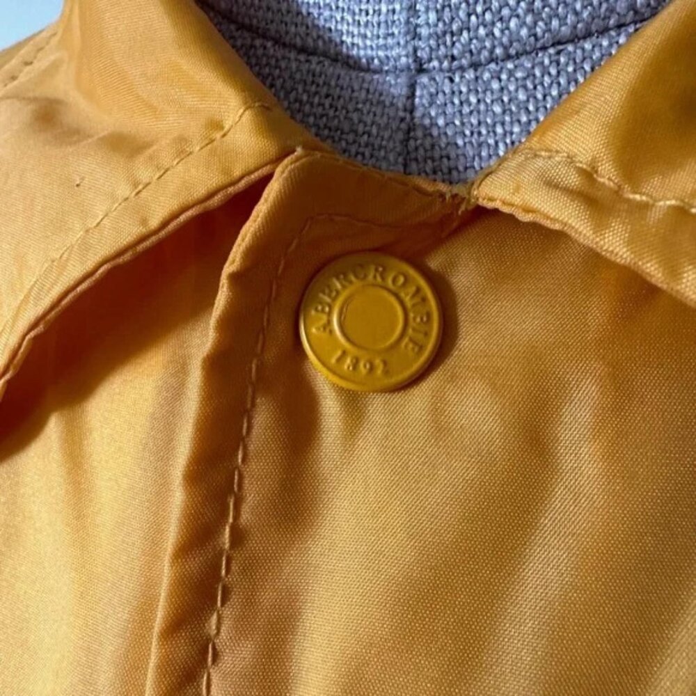 Abercrombie & Fitch Men's Yellow Gene's Pool Cleaning VTG Y2K Jacket - Picture 6 of 7